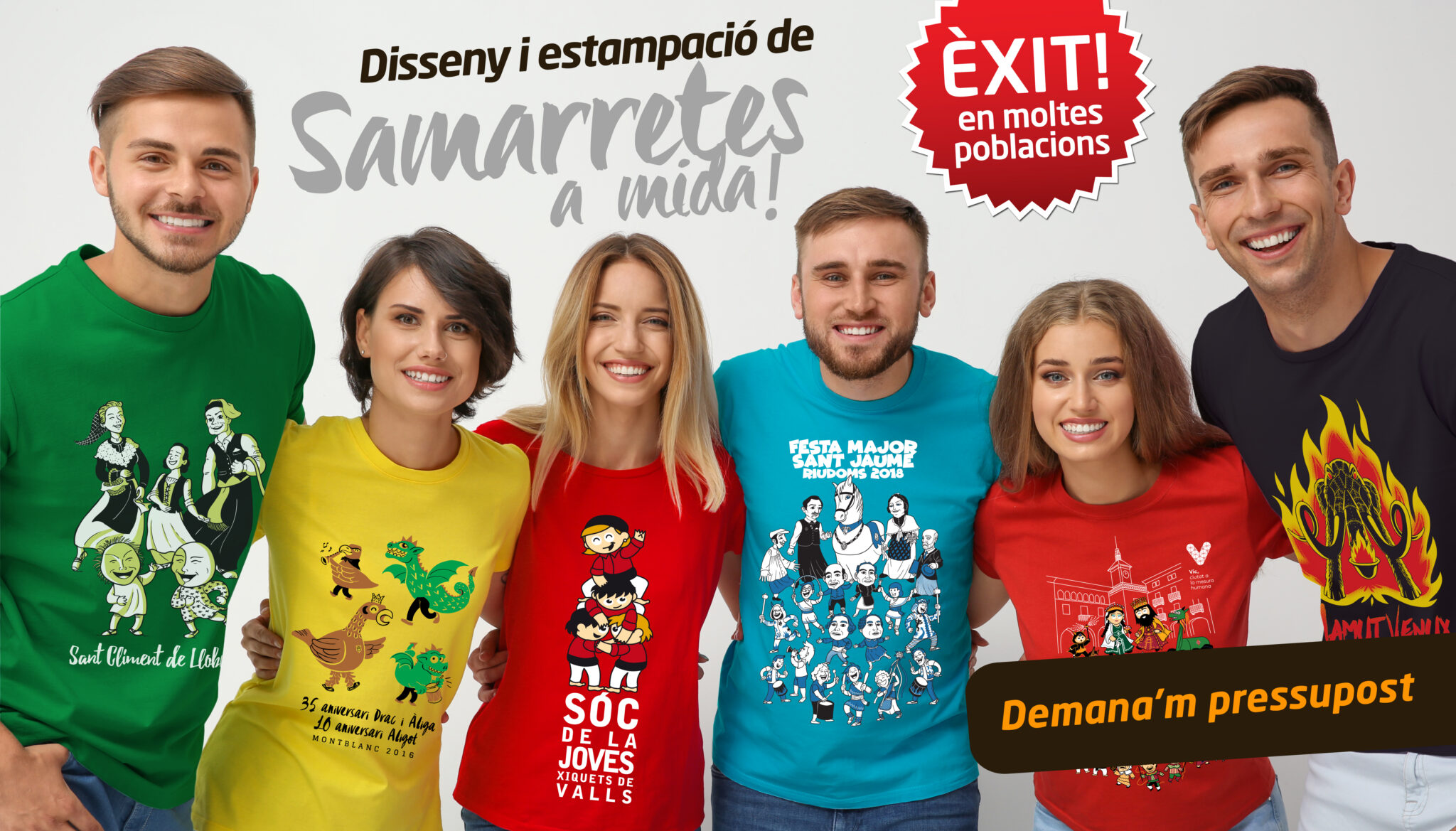 Samarretes a l'engros per a Colles i Festes Majors Samarretes a l'engros per a Colles i Festes Majors